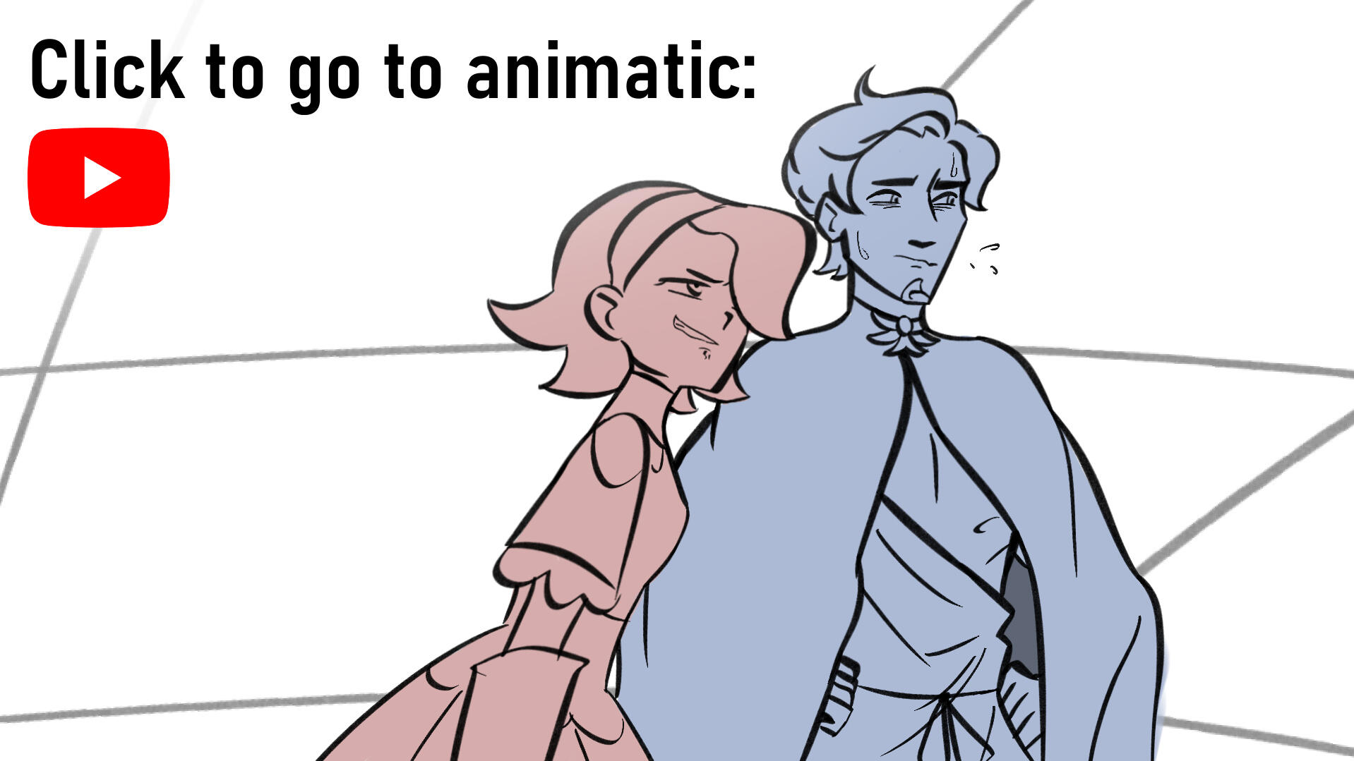 A peeved woman is staring directly at a very guilty looking man in a cape.